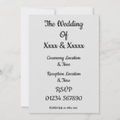 Weddensuitnodiging Kaart (Achterkant)