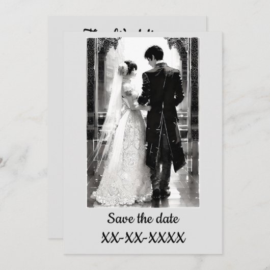 Weddensuitnodiging Kaart (Voorkant / Achterkant)