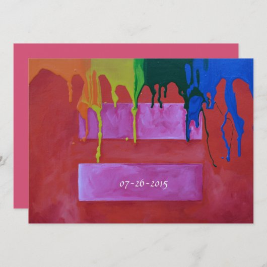 Weddensuitnodiging Kaart (Voorkant / Achterkant)