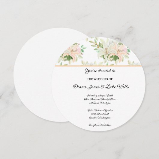 Weddensuitnodiging Kaart (Voorkant / Achterkant)