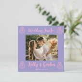 Weddensuitnodiging Kaart (Staand voorkant)