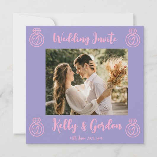 Weddensuitnodiging Kaart (Voorkant)