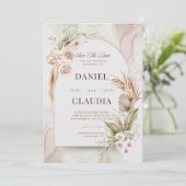 Weddensuitnodiging Kaart (Staand voorkant)