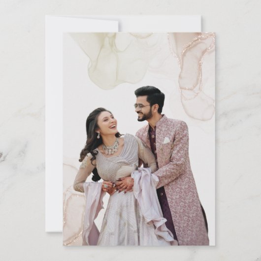 Weddensuitnodiging Kaart (Achterkant)