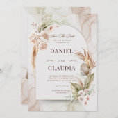 Weddensuitnodiging Kaart (Voorkant / Achterkant)