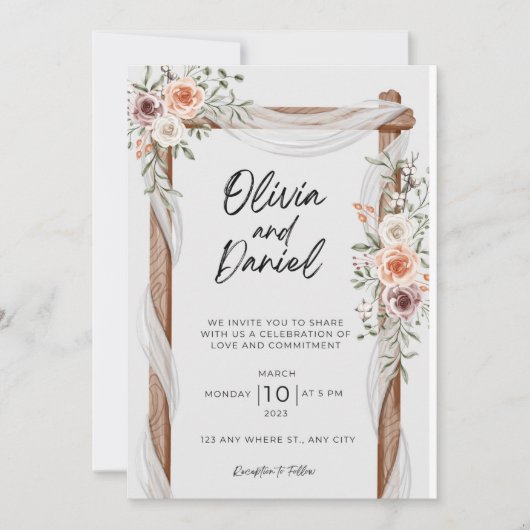 Weddensuitnodiging Kaart (Voorkant)