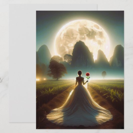 Weddensuitnodiging Kaart (Voorkant / Achterkant)