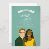 Weddensuitnodiging Kaart (Voorkant / Achterkant)