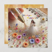 Weddensuitnodiging Kaart (Voorkant / Achterkant)