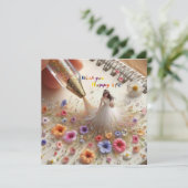 Weddensuitnodiging Kaart (Staand voorkant)