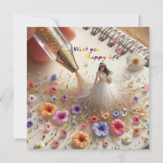 Weddensuitnodiging Kaart (Voorkant)