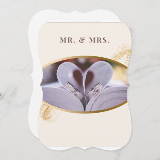 Weddensuitnodiging Kaart (Voorkant / Achterkant)