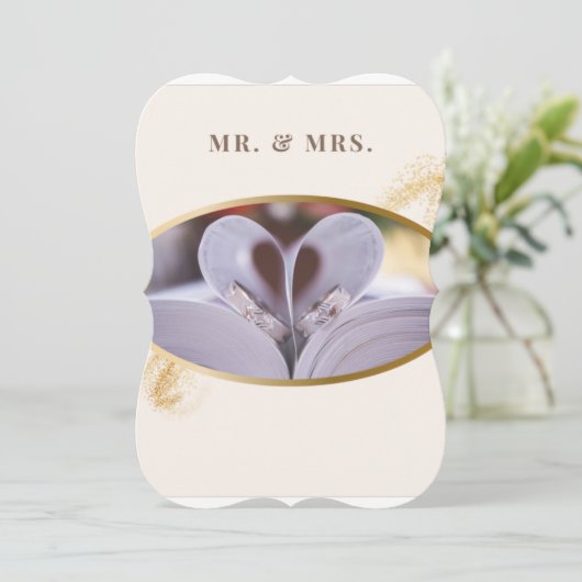 Weddensuitnodiging Kaart (Staand voorkant)