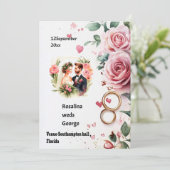 Weddensuitnodiging Kaart (Staand voorkant)