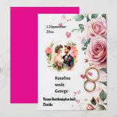 Weddensuitnodiging Kaart (Voorkant / Achterkant)