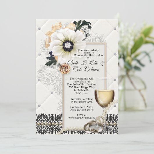 Weddensuitnodiging Kaart (Staand voorkant)