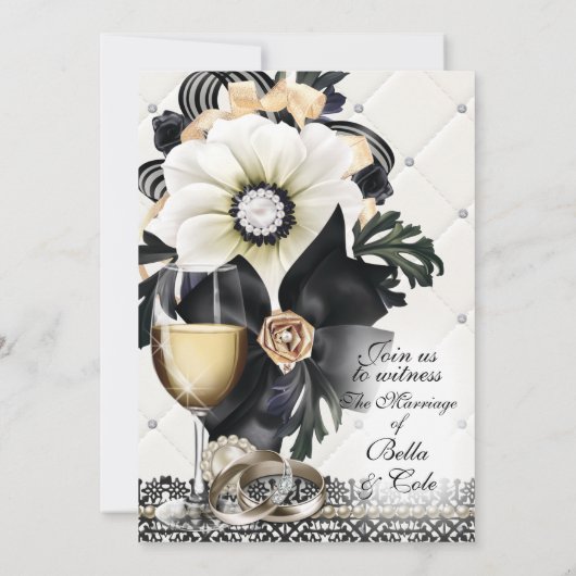 Weddensuitnodiging Kaart (Achterkant)