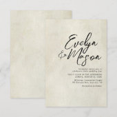 Weddensuitnodiging Kaart (Voorkant / Achterkant)