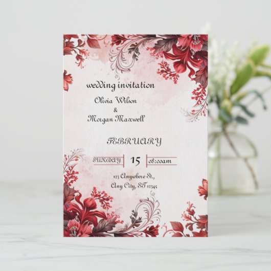 Weddensuitnodiging Kaart (Staand voorkant)