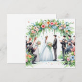 Weddensuitnodiging Kaart (Voorkant / Achterkant)