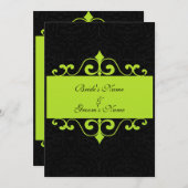 Weddensuitnodiging Kaart (Voorkant / Achterkant)