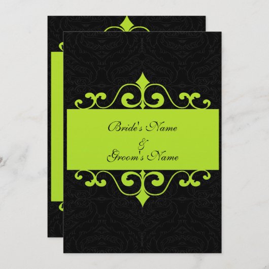 Weddensuitnodiging Kaart (Voorkant / Achterkant)