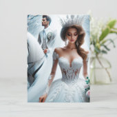 Weddensuitnodiging Kaart (Staand voorkant)