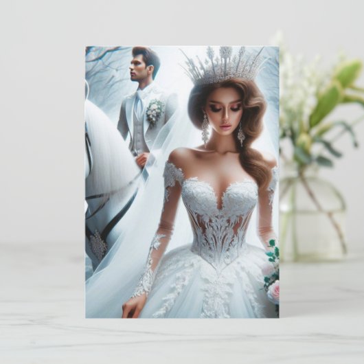 Weddensuitnodiging Kaart (Staand voorkant)