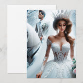 Weddensuitnodiging Kaart (Voorkant / Achterkant)