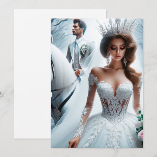 Weddensuitnodiging Kaart (Voorkant / Achterkant)