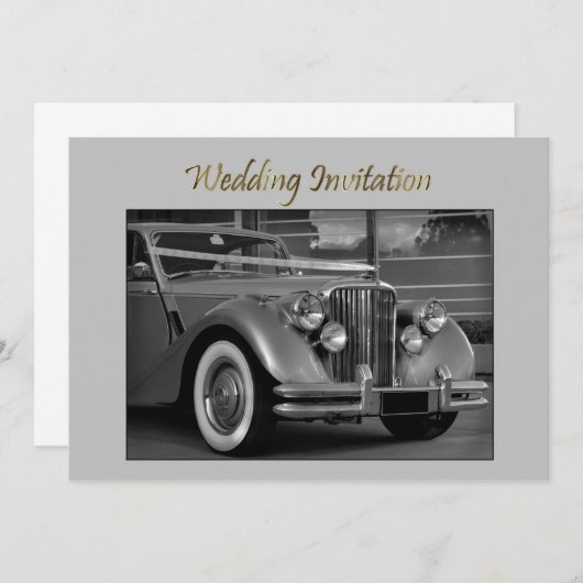 Weddensuitnodiging Kaart (Voorkant / Achterkant)