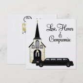 Weddensuitnodiging Kaart (Voorkant / Achterkant)