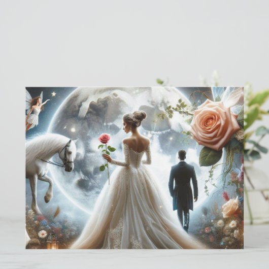 Weddensuitnodiging Kaart (Staand voorkant)