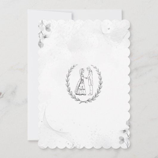 Weddensuitnodiging Kaart (Achterkant)