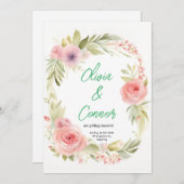 Weddensuitnodiging Kaart (Voorkant / Achterkant)