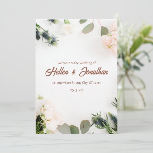 Weddensuitnodiging Kaart (Staand voorkant)