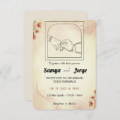 Weddensuitnodiging Kaart (Voorkant / Achterkant)