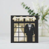Weddensuitnodiging Kaart (Staand voorkant)