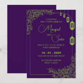 Weddensuitnodiging Kaart (Voorkant / Achterkant)