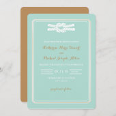 Weddensuitnodiging | Knot Beach Glam Weddenschap Kaart (Voorkant / Achterkant)