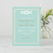 Weddensuitnodiging | Knot Beach Glam Weddenschap Kaart (Staand voorkant)