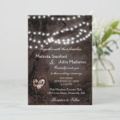 Weddensuitnodiging | Lichtboom Kaart (Staand voorkant)