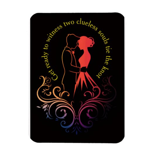 Weddensuitnodiging Magneet (Verticaal)