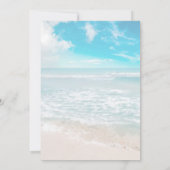 Weddensuitnodiging | Modern monogram strand Kaart (Achterkant)