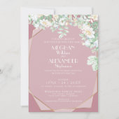 Weddensuitnodiging | Moderne geometrische wilde bl Kaart (Voorkant)