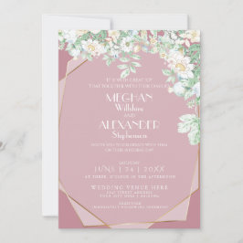 Weddensuitnodiging | Moderne geometrische wilde bl Kaart