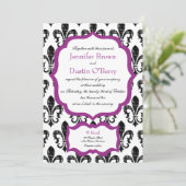 Weddensuitnodiging | New Orleans | Fuschia 2 Kaart (Staand voorkant)