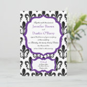 Weddensuitnodiging | New Orleans | Purpl Alternate Kaart (Staand voorkant)