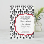 Weddensuitnodiging | New Orleans | Rood Kaart (Staand voorkant)