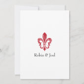 Weddensuitnodiging | New Orleans | Rood Kaart (Achterkant)